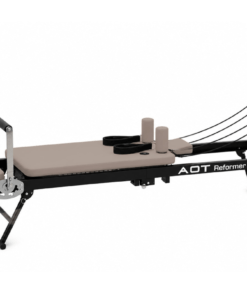 AOT Reformer R2 tumma beige pilateslaite – Kotikäyttöön, monipuolinen laite laitepilatekseen, max 110 kg - Image 4