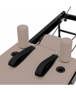 Alternative view of AOT Reformer R2 tumma beige pilateslaite – Kotikäyttöön, monipuolinen laite laitepilatekseen, max 110 kg