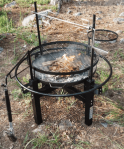 Black Flame tulisija kotakeittiö – Monikäyttöinen ulkotulisija grillaukseen vartaalla ja emaloiduilla ritilöillä - Image 5