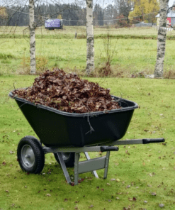 Alternative view of Green Land 200 L 2-renkainen tallikärry – Suuri ja vakaa tallikottikärry isoilla 16" PU-renkailla, kuorma 200 kg