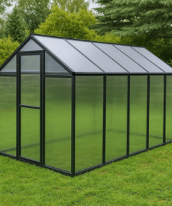 Green Land Solid 5,7 m² kasvihuone – Tilava ja kestävä kennolevykasvihuone alumiinirungolla 307 x 185 cm - Image 4
