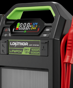 Alternative view of Lokithor J10000HD 12/24 V LiFePO4 apukäynnistin 10000A (12V) / 5000A (24V) käynnistysvirralla