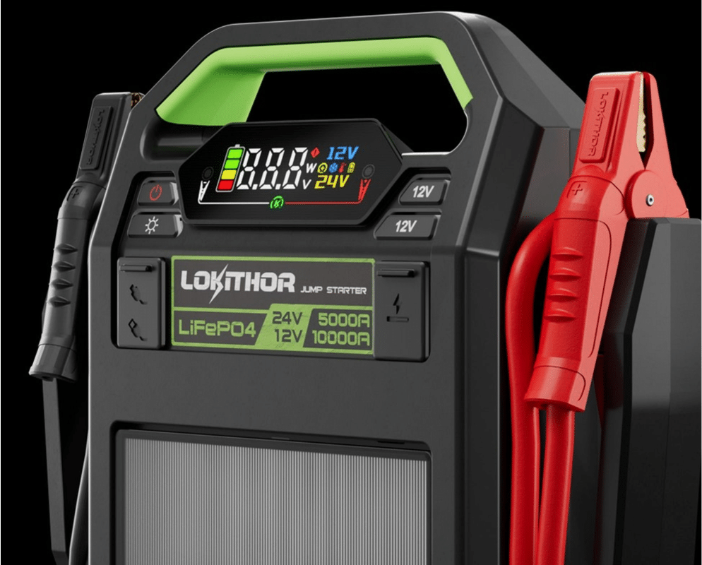 Lokithor J10000HD 12/24 V LiFePO4 apukäynnistin 10000A (12V) / 5000A (24V) käynnistysvirralla - Image 2