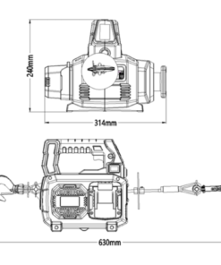 Alternative view of Moment 18V akkuvinssi 450 kg Makita / Timco yhteensopiva - Tehokas kannettava vinssi hiiliharjaton moottori ja langaton kaukosäädin