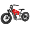 Punaharmaa NextGear E-Cruiser Midi 16" sähkömopo pyöreällä LED-ajovalolla ja levyjarruilla