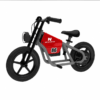 Puna-harmaa NextGear E-Cruiser Mini+ sähkötasapainopyörä pyöreällä LED-ajovalolla ja 12 tuuman ilmakumirenkailla