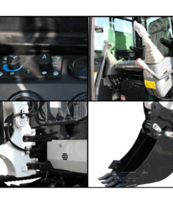 Tiermann CD-350R 3,5 t minikaivinkone – Umpihytillinen tehokas Kubota Euro 5 diesel kaivuri, 3500 kg, levittyvä alusta, S30-pikakiinnike + 3 kauhaa - Image 5