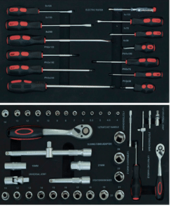 Timco 6 ltk 80-osainen työkaluvaunu työkaluilla –Monipuolinen, pieni ja kätevä tallivaunu - Image 4