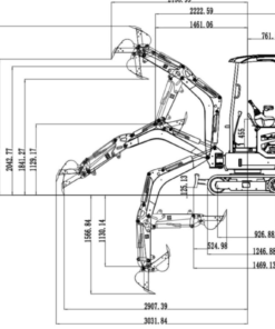 Timco XC13 1,3 t minikaivinkone – Ketterä, varusteltu 1285 kg minikaivuri, Koop diesel, Pilot-ohjaus, levittyvä alusta, 3 kauhaa + peukalo - Image 4